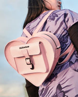 Sac en cuire en forme de coeur Rose